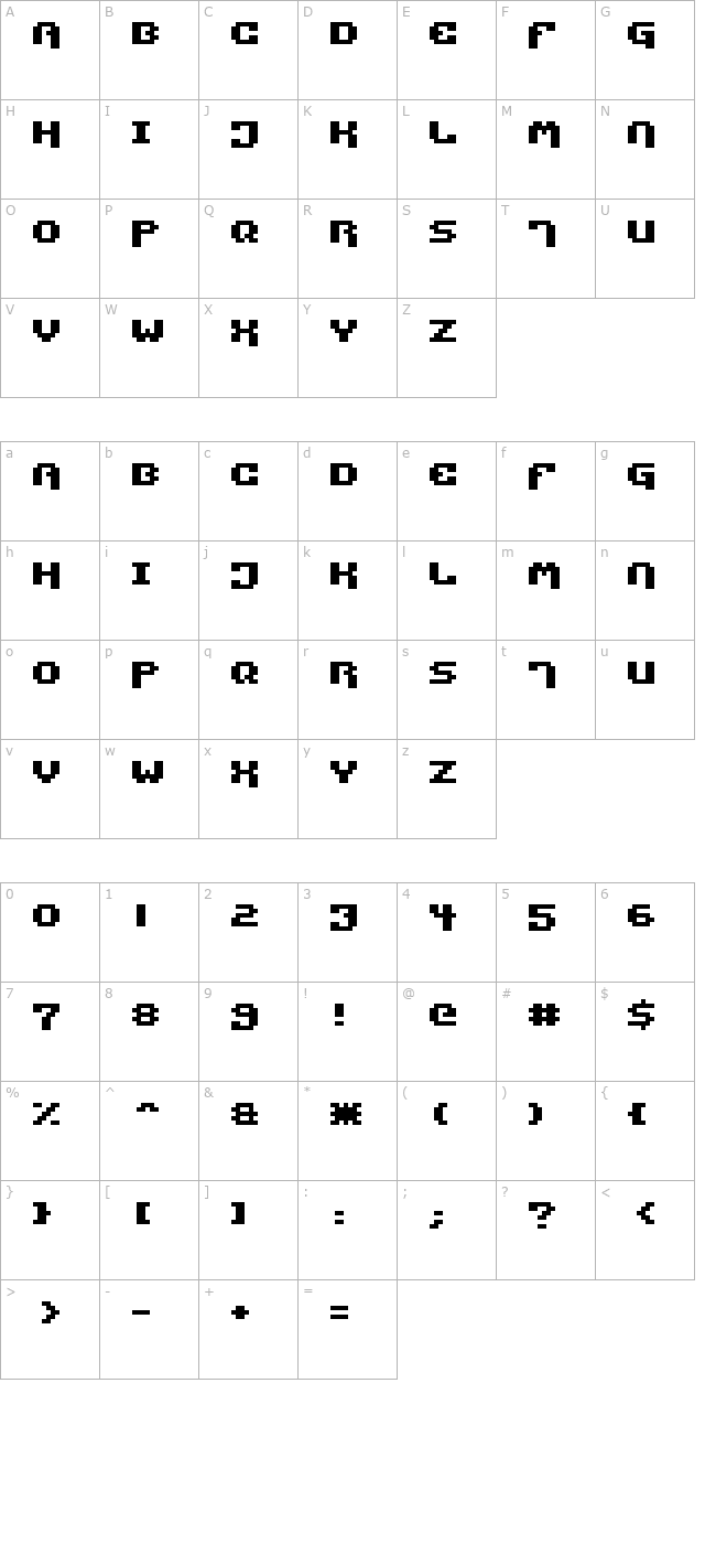 pixel-technology- character map