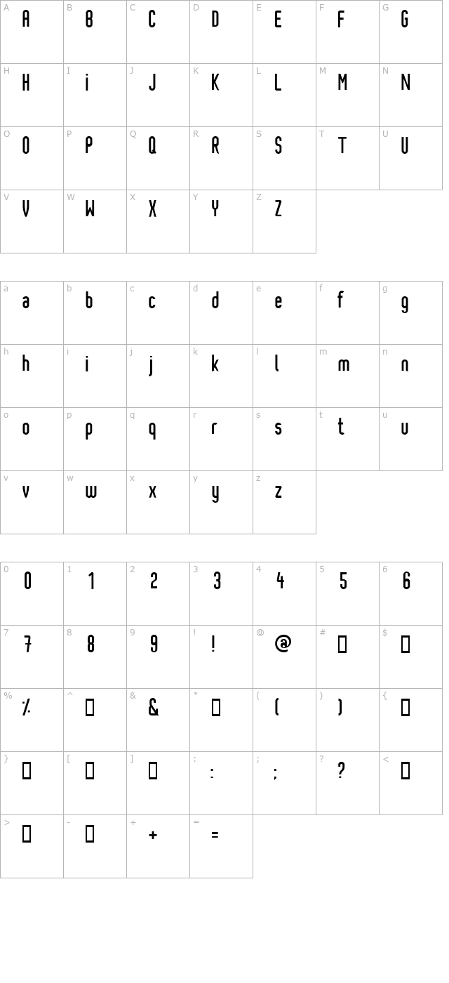 pixochrome character map