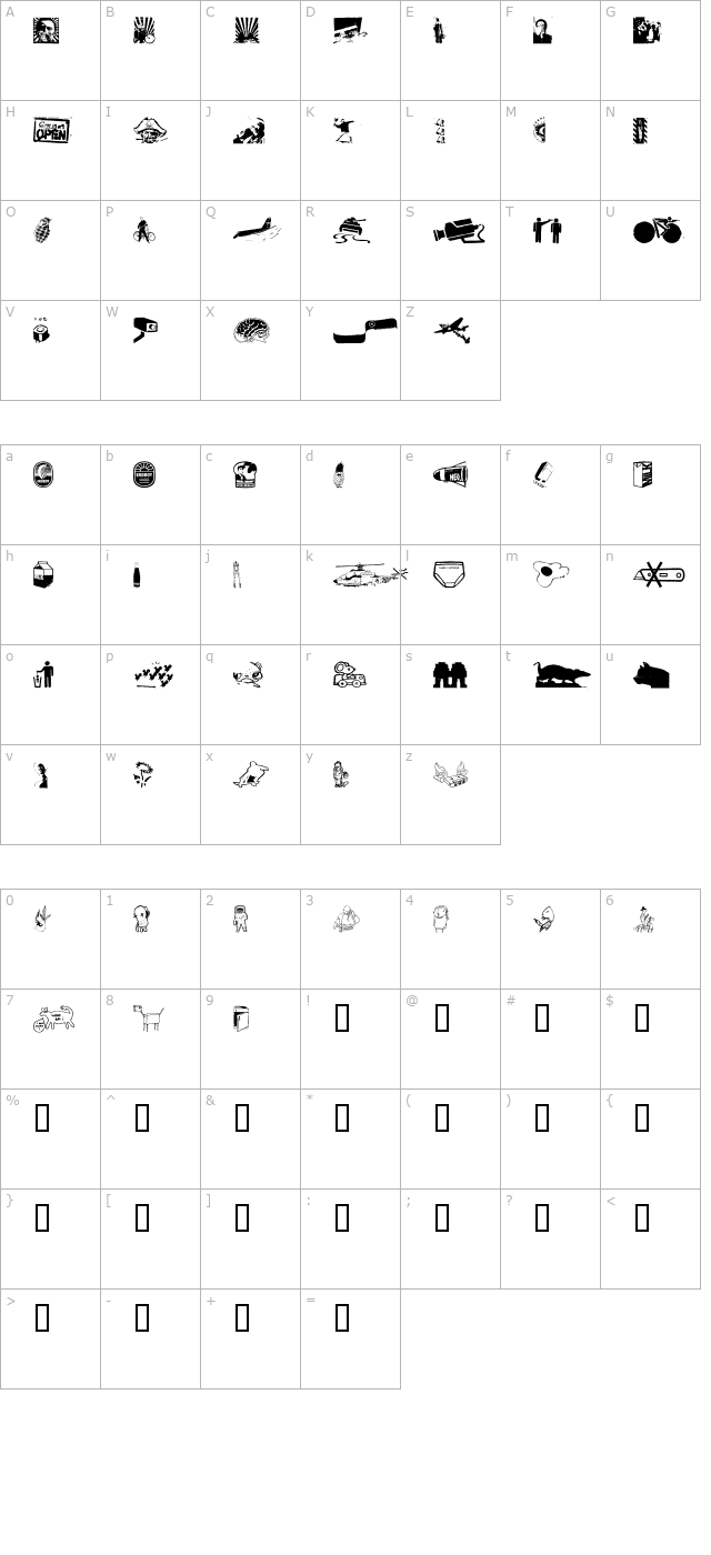 plakkenwalls character map