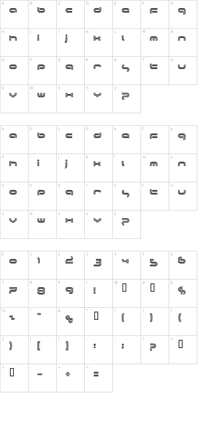 Planet Tricolore character map