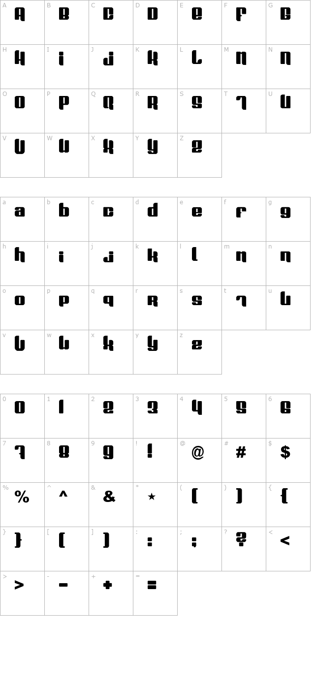 plasmafuzion character map