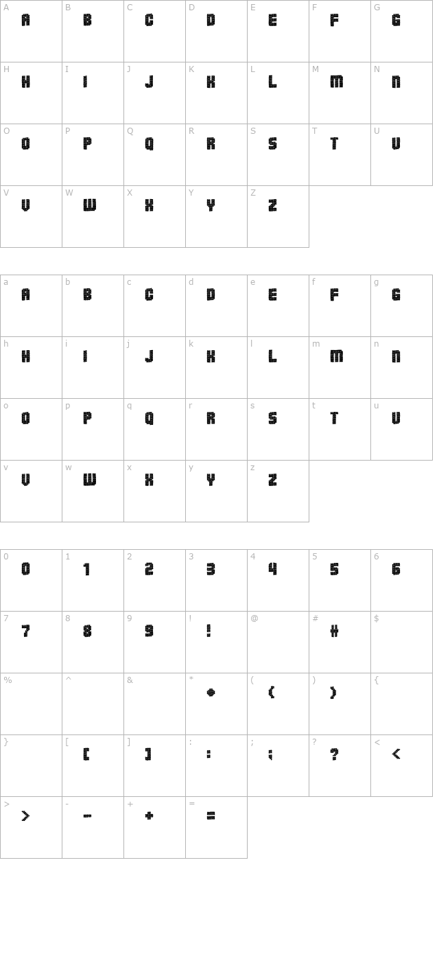 pointersisters-freeformed character map