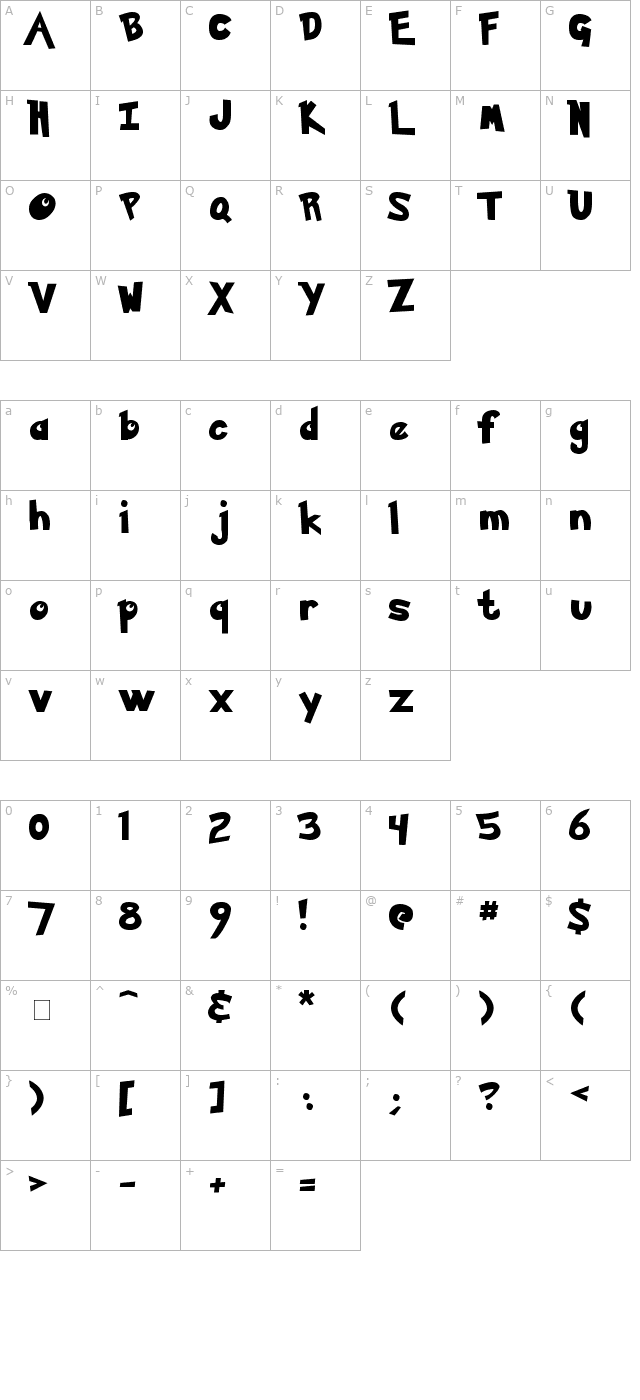 Pokemon Solid Normal character map