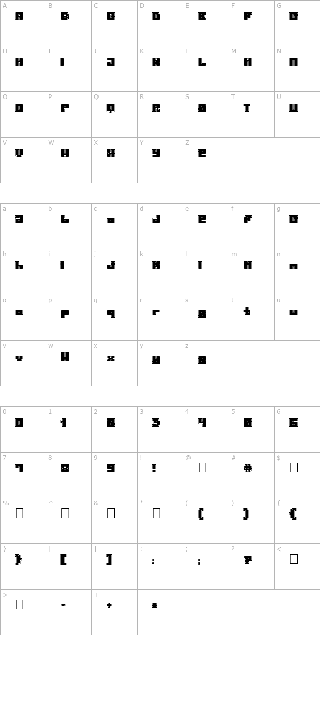 PormaskInnebr‰nnare character map