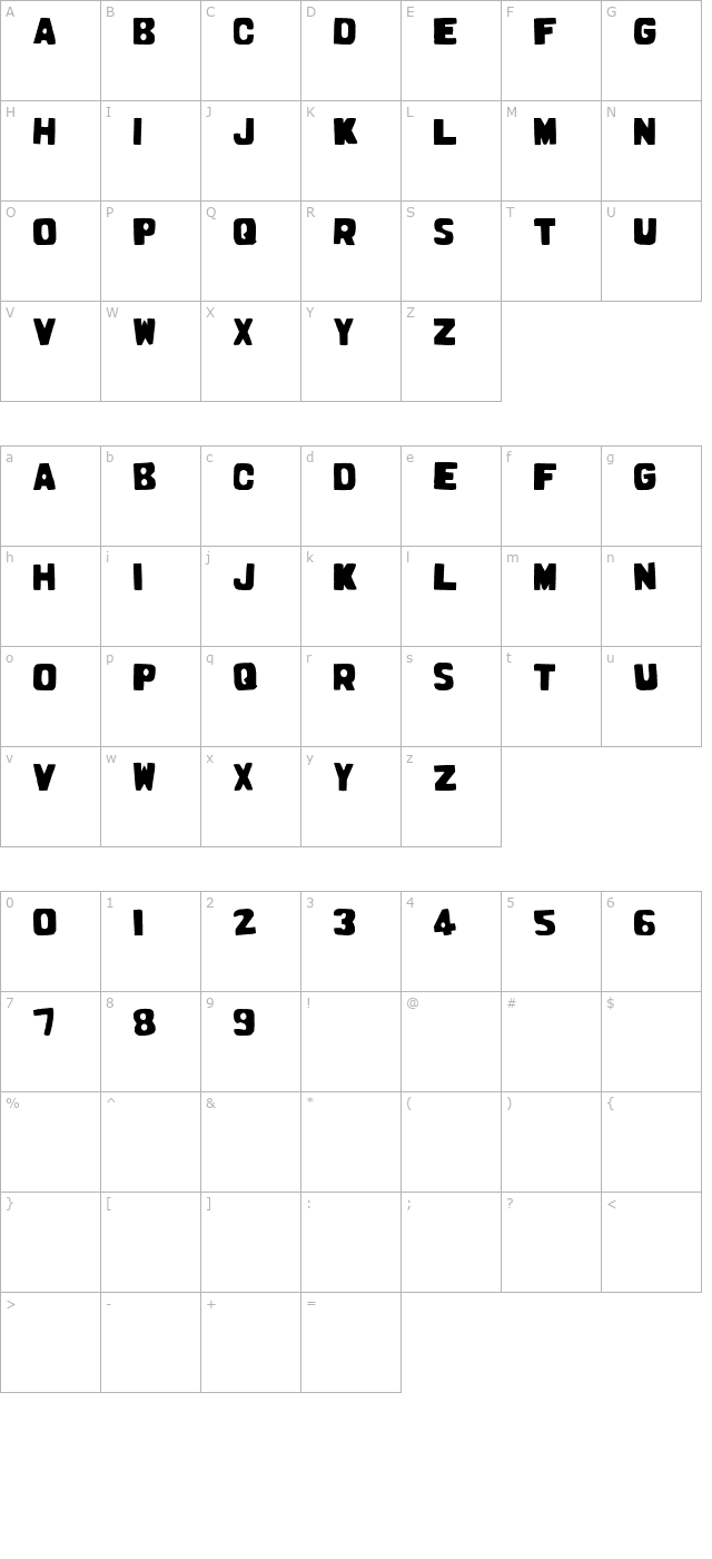 prodotto-in-cina character map