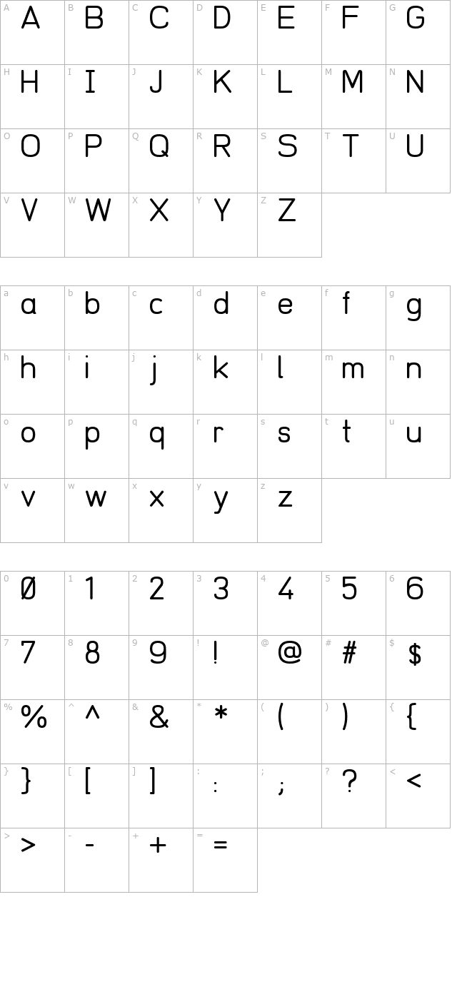 redring-1969 character map