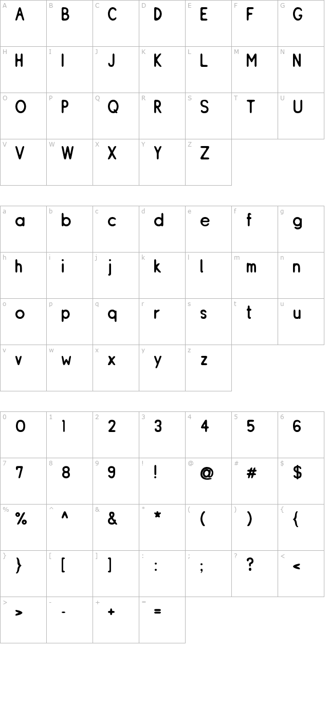 resiple-rounded character map