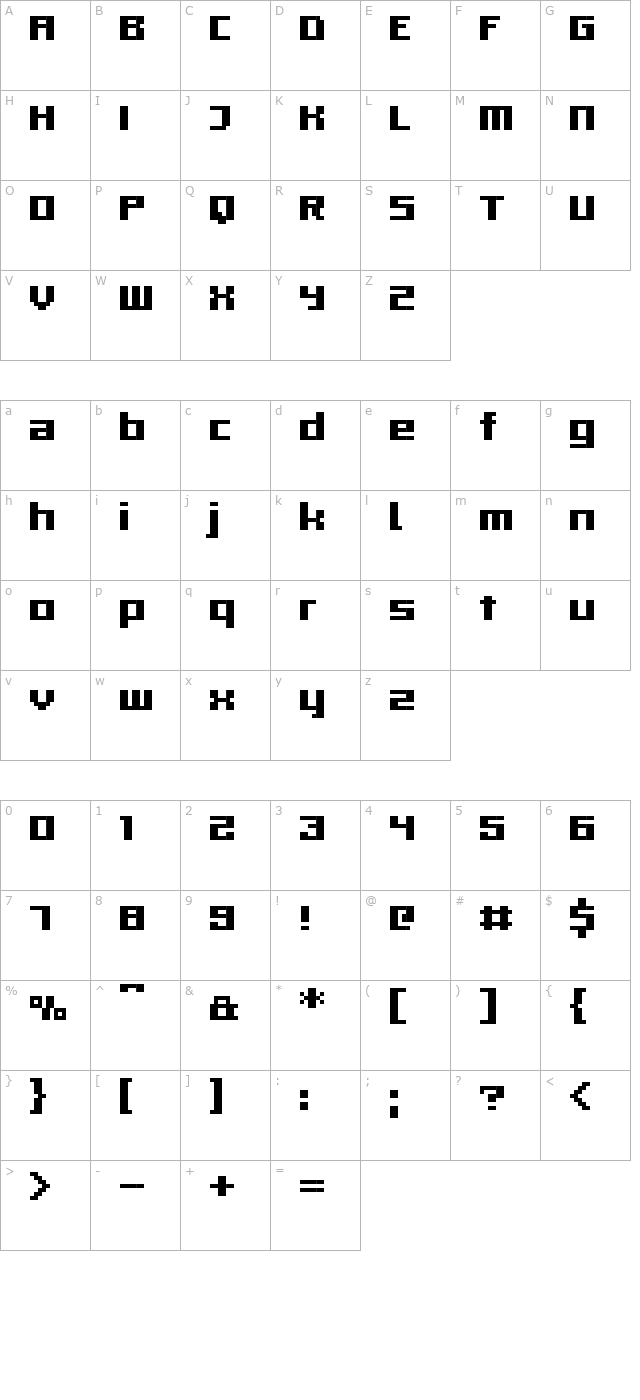 rittswoodprofile-6-bold character map