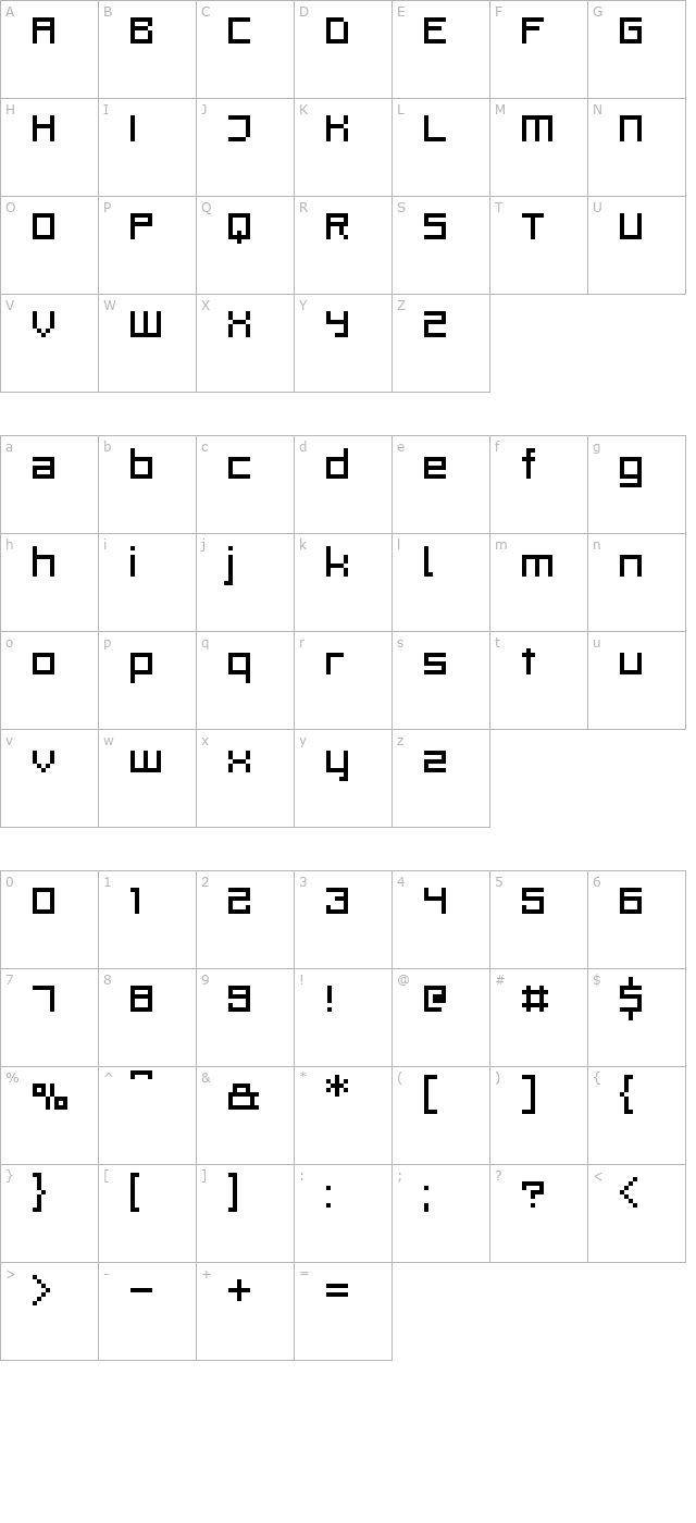 rittswoodprofile-6-regular character map