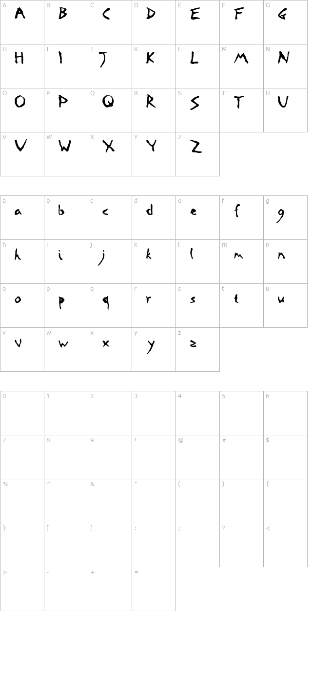 Road Crossed character map