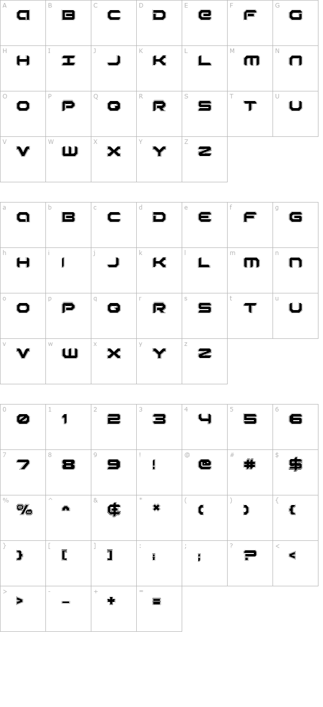 Robotaur Academy character map