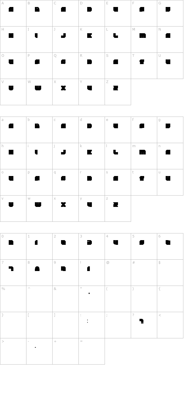 Rockdafonkybit character map