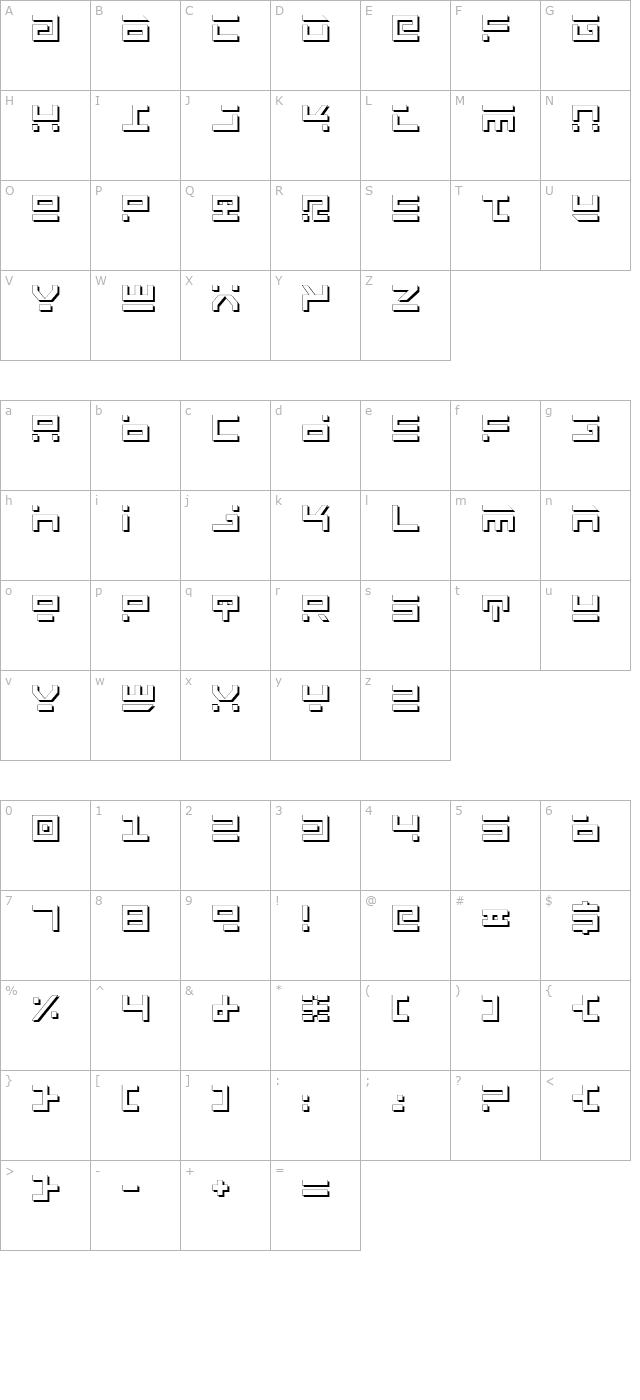 rocket-type-shadow character map