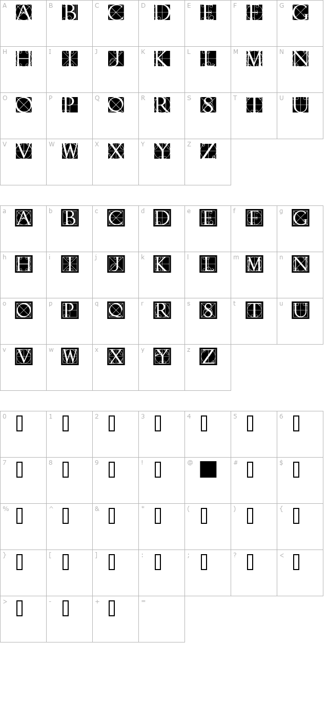 RodgauerOne character map