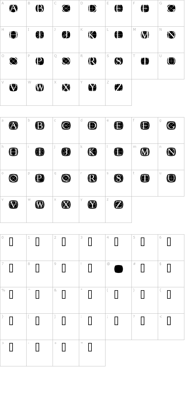 rodgaueroneround-medium character map