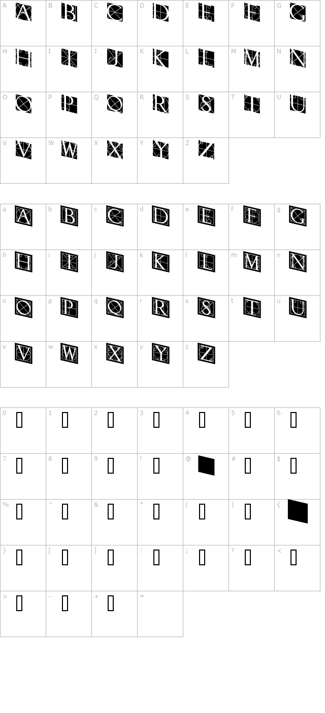 RodgauerThree character map