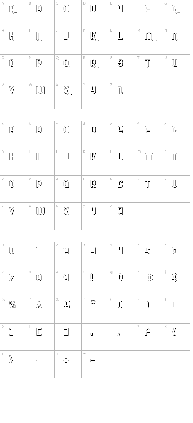 rokikier-shadow-expanded character map