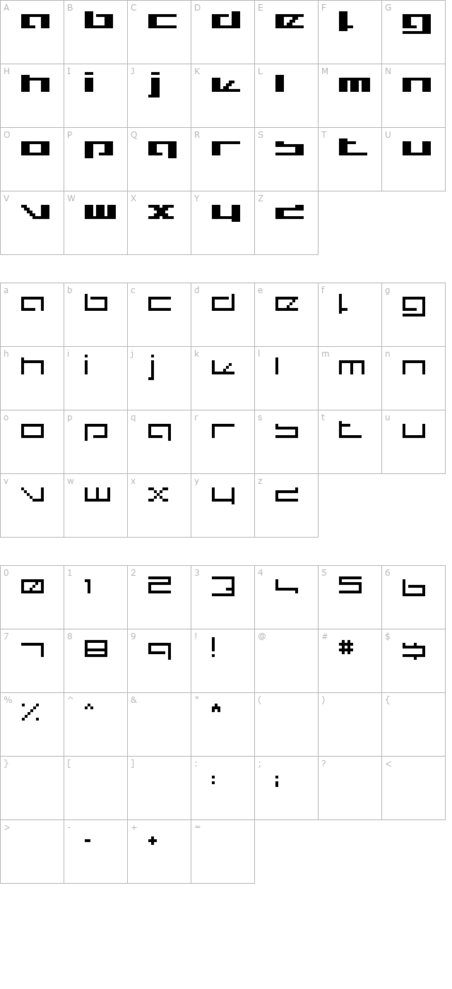 Royal Simplicity character map