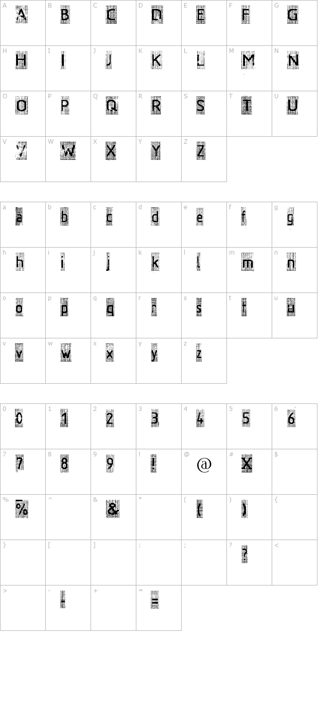 rr-ruitjes character map