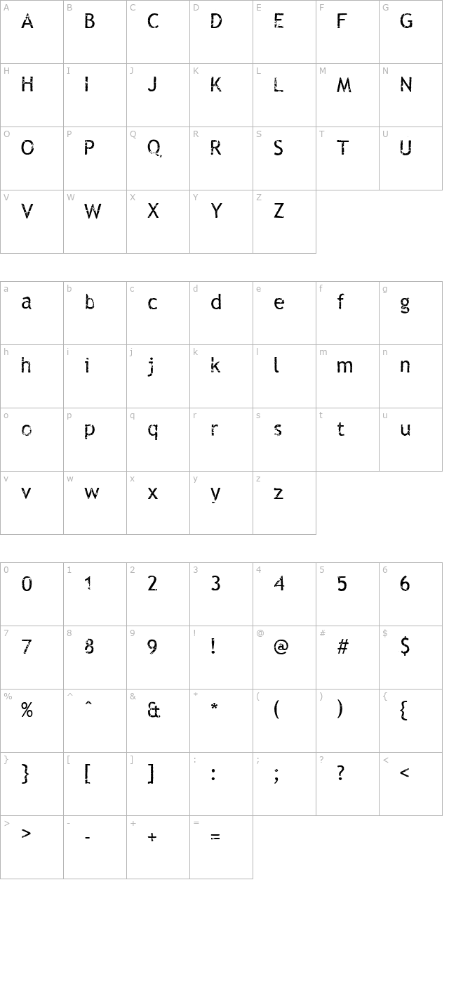 Rub This ! character map