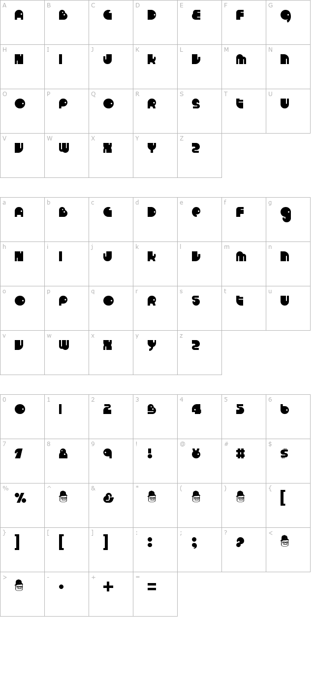 run-tron-1983 character map