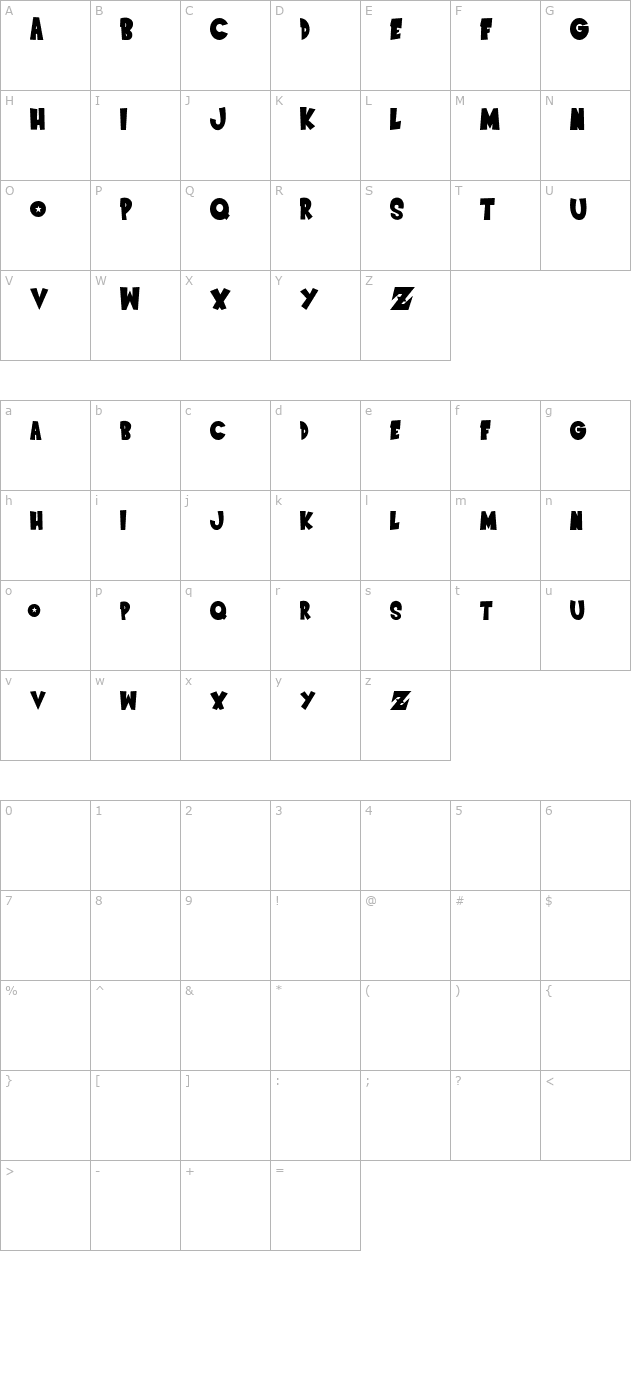 saiyan-sansregular character map