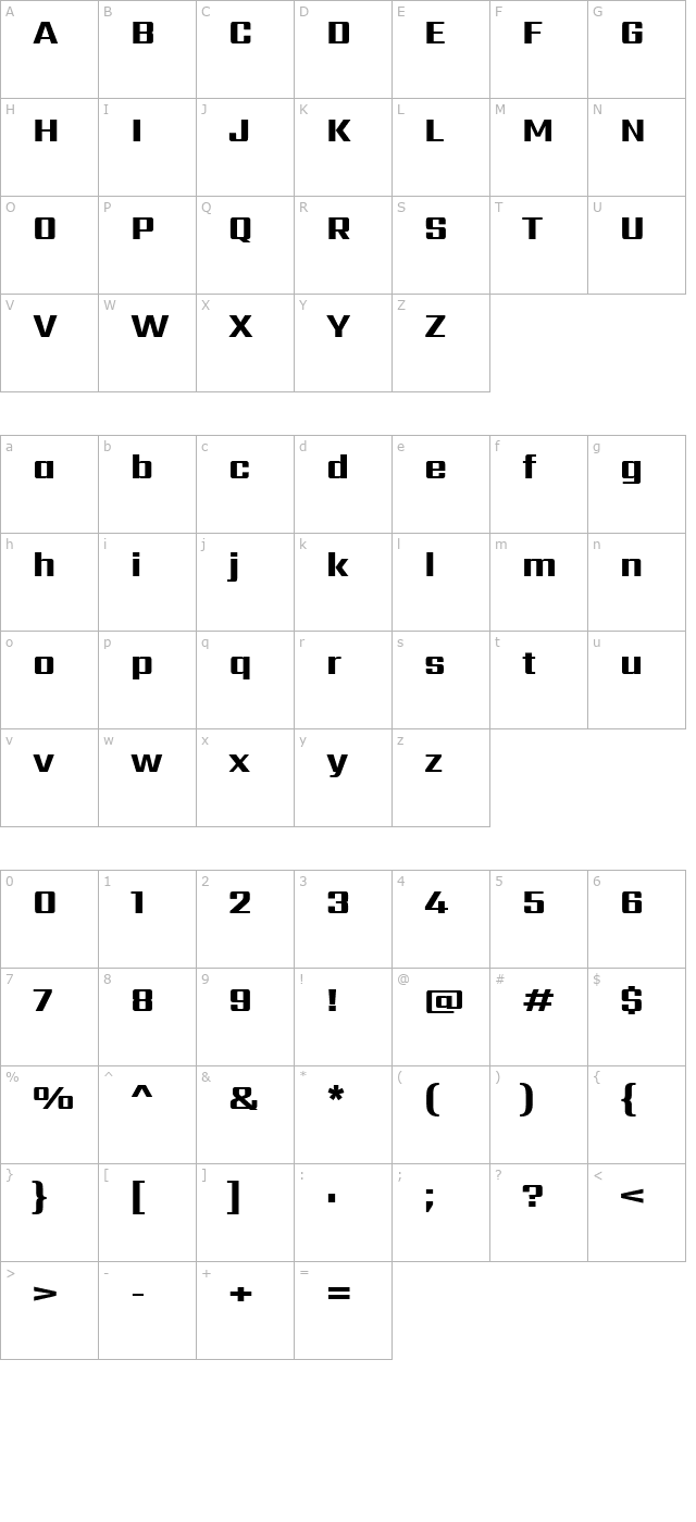 sarpanch-extrabold character map