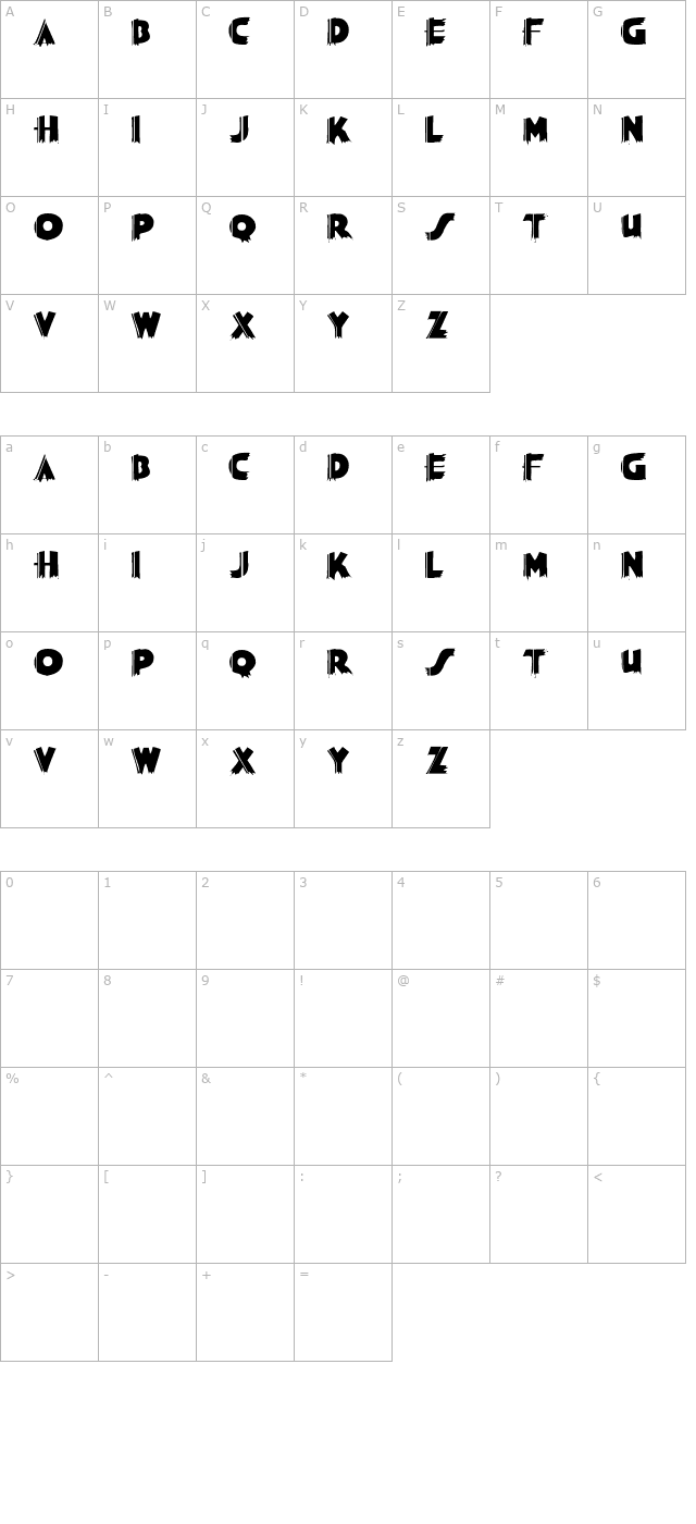 SashDisplayCaps character map