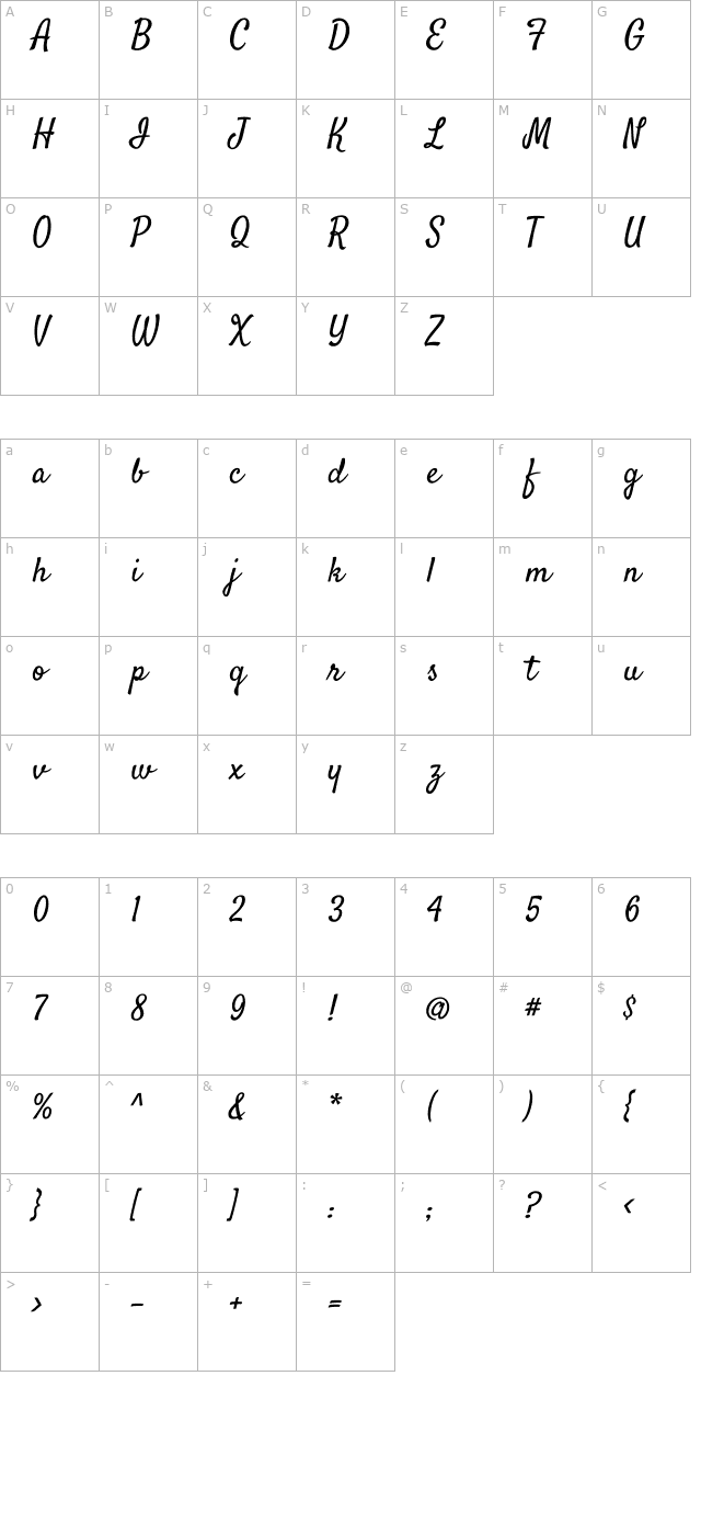 Satisfy character map