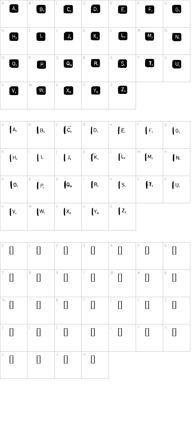 scrabble character map