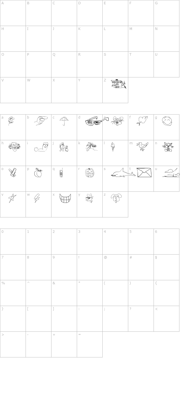 screen-scrawls character map