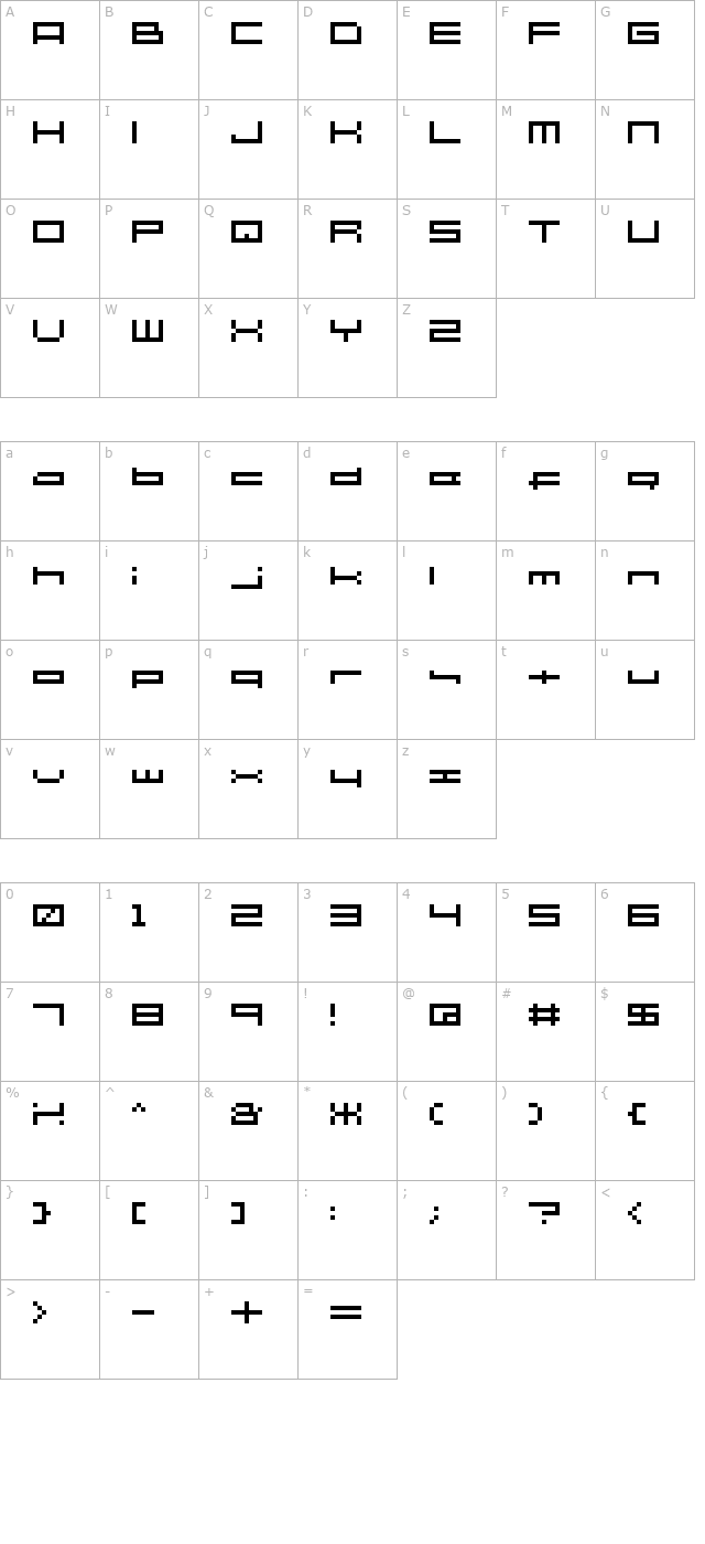 SG06 character map