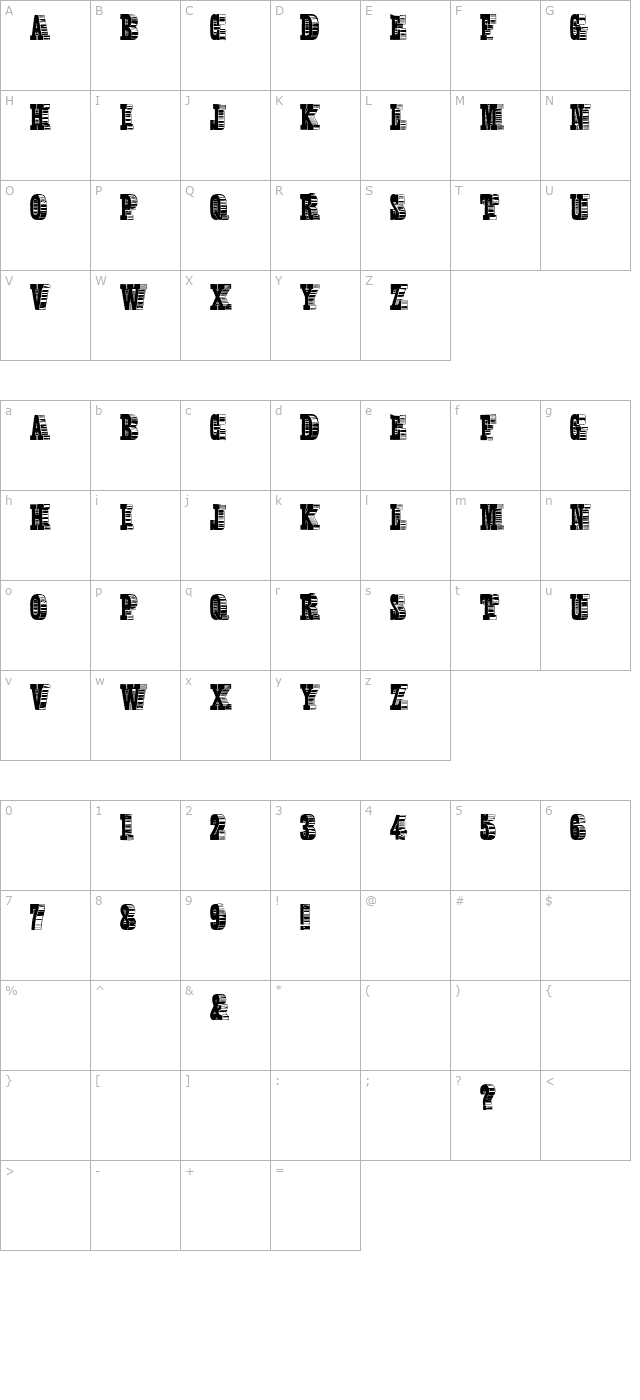 shady-characters character map