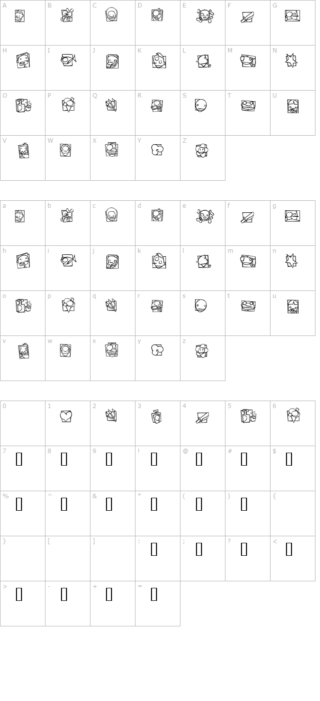 shn-pc character map