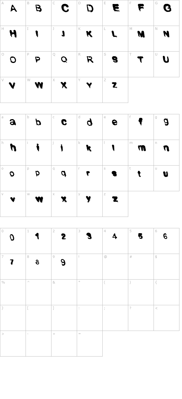 shodo character map