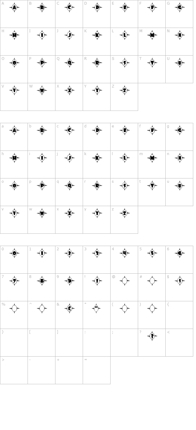 shopping-center-jl character map