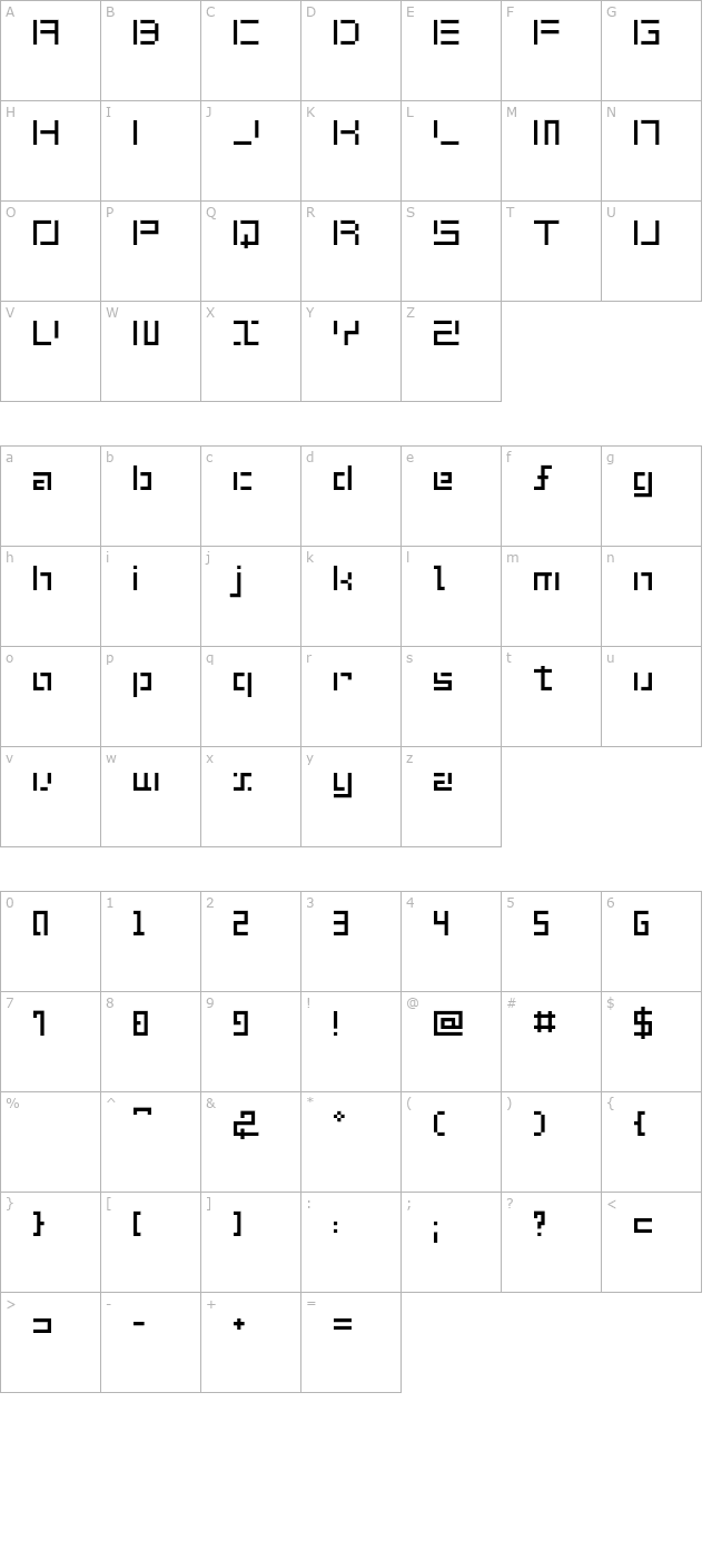 shuin-sans character map