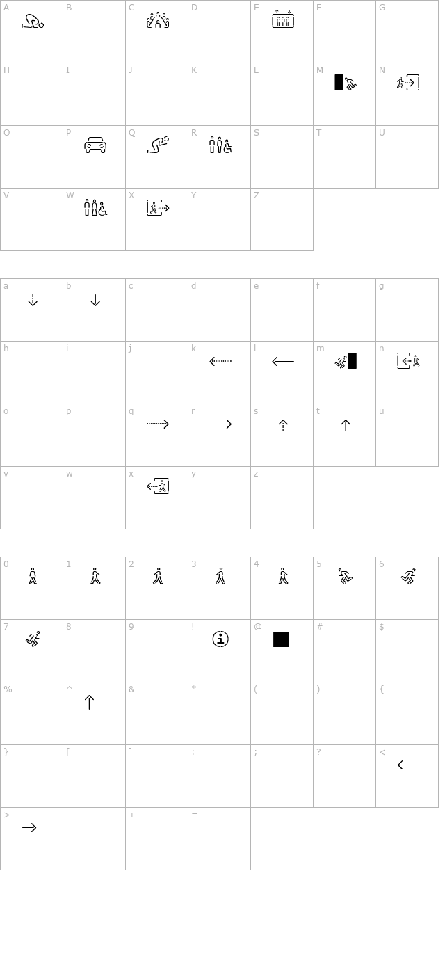 siruca-pictograms character map