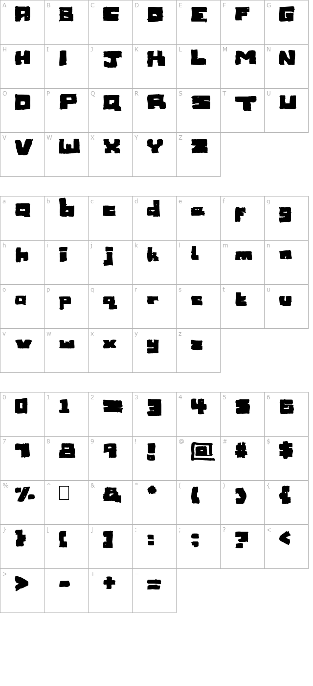 Sketchy by spud1077 character map