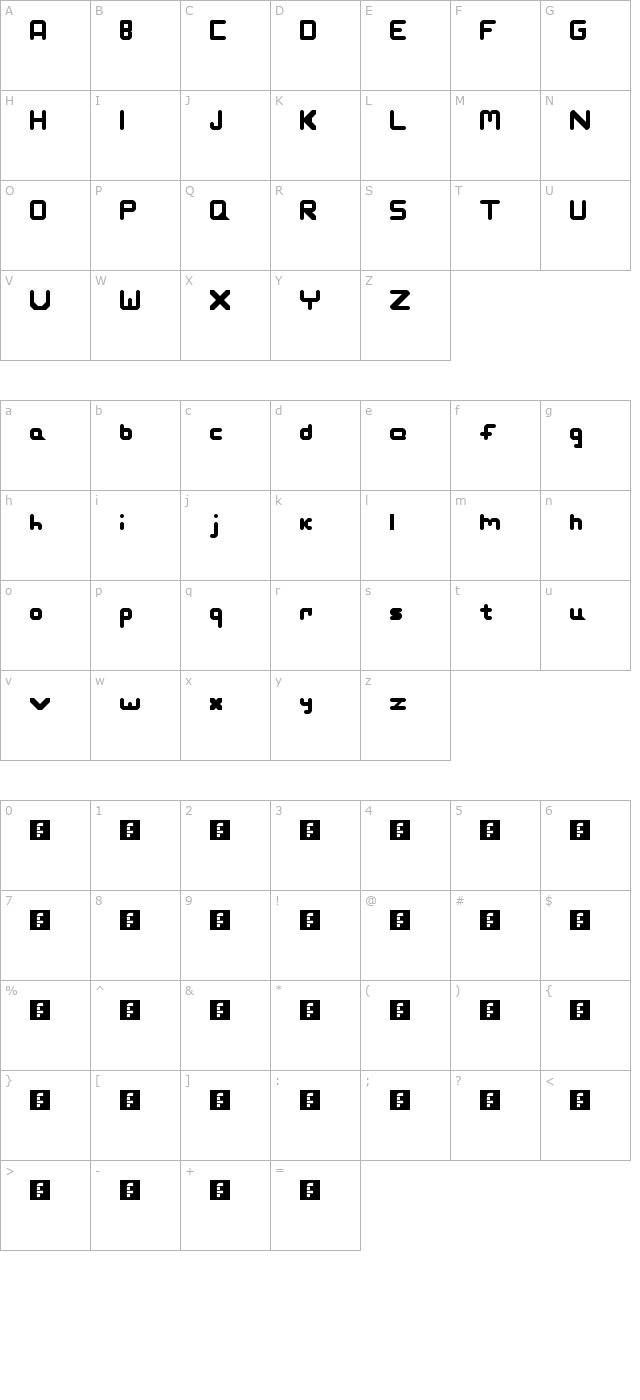 Slashman character map