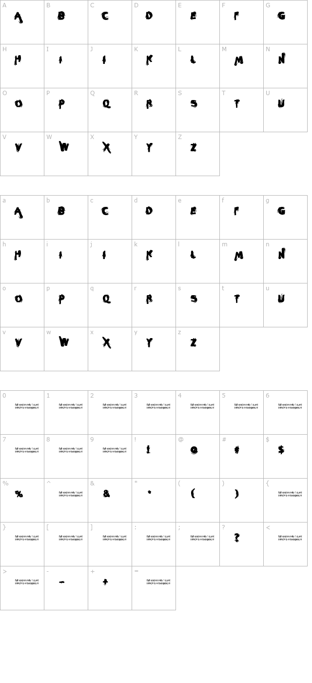 sleeperzzzz character map