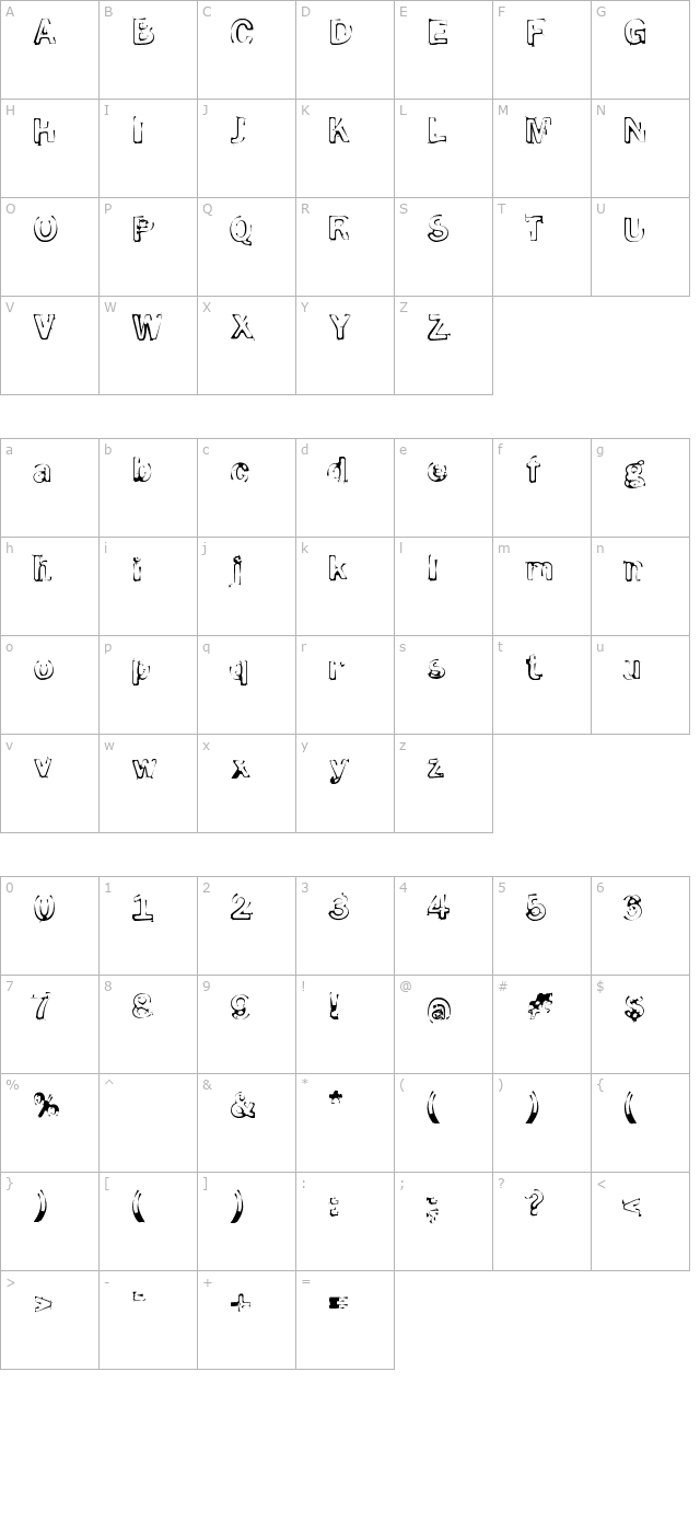 smoke-disturbed character map