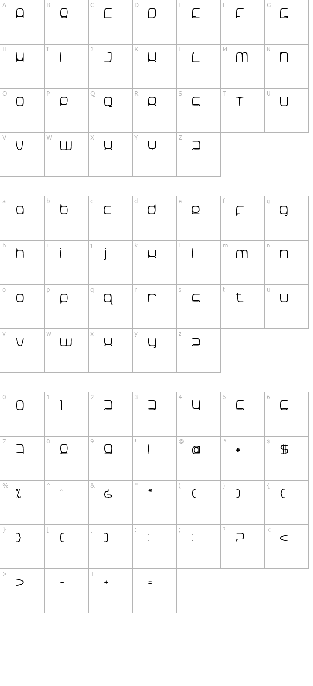 snorg-002 character map