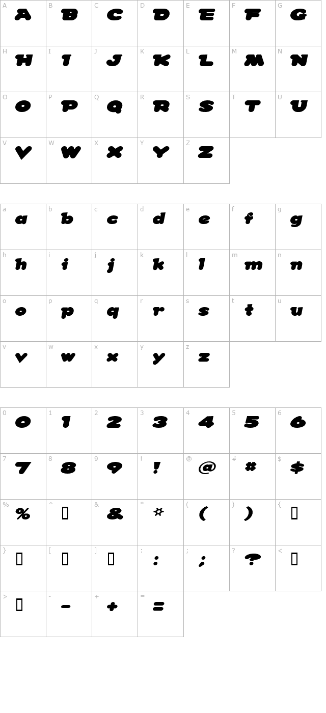 snow-dream character map