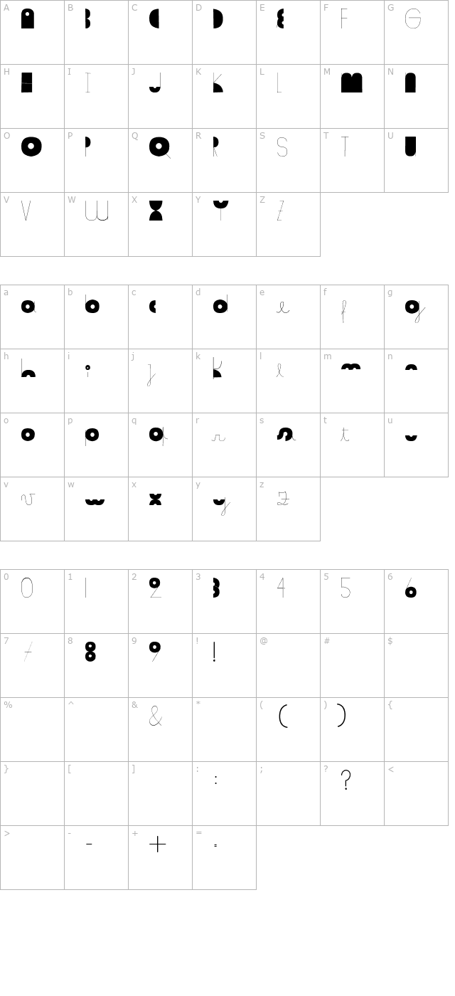 Somalove character map