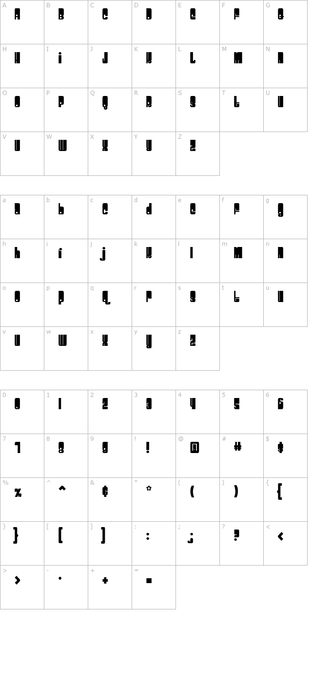 space-beach character map