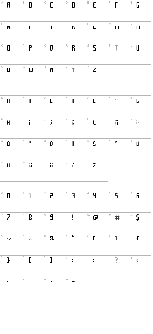 space-pez-regular character map