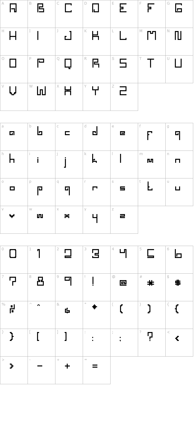 spaceworm character map