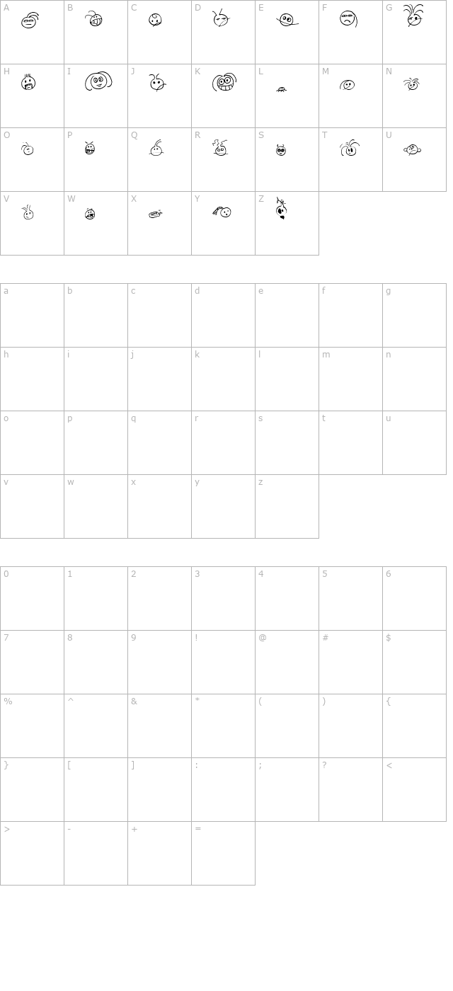 spaezbatz character map