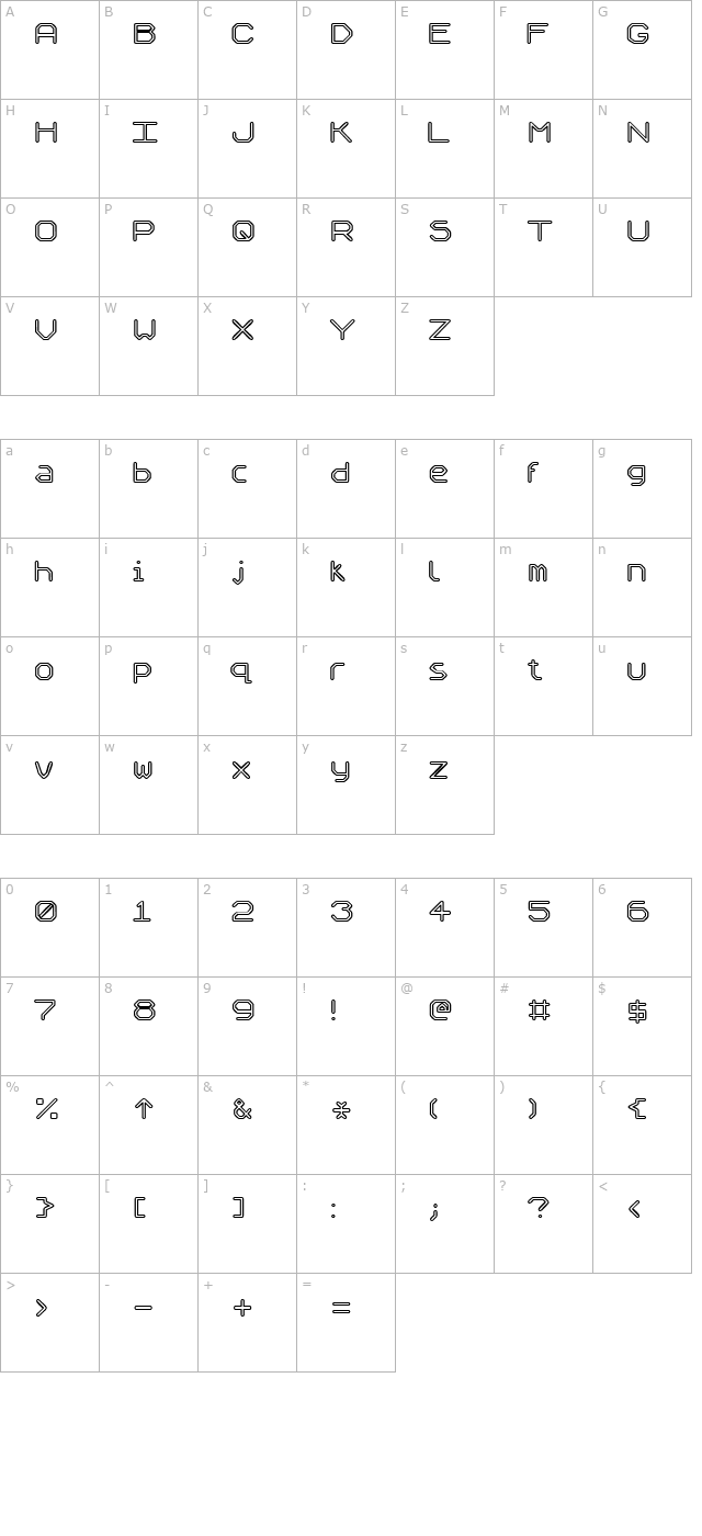 speculum-outline character map